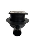 Sifon pardoseala KESSEL cu iesire laterala DN50, cu gratar inox, sistem antimiros cu clapeta, si sita protectie - imagine 3