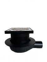 Sifon pardoseala KESSEL cu iesire laterala DN50, cu gratar inox Oval design, sistem antimiros epdm, si sita protectie - imagine 5