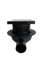 Sifon pardoseala KESSEL cu iesire laterala DN50, cu gratar inox design, sistem inchidere gratar - imagine 3