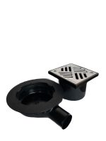 Sifon pardoseala KESSEL cu iesire laterala DN50, cu gratar inox design, sistem inchidere gratar - imagine 5