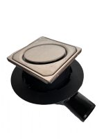 Sifon pardoseala KESSEL cu iesire laterala DN50, cu gratar inox Oval design, sistem antimiros epdm, si sita protectie