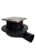 Sifon pardoseala KESSEL cu iesire laterala DN50, cu gratar inox Oval design, sistem antimiros epdm, si sita protectie - imagine 7